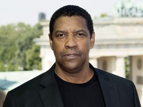 'The Equalizer 2' photocall in Berlin featuring Denzel Washington.