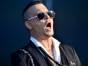 Johnny Depp performs with The Hollywood Vampires band as part of the Hellfest metal music festival in Clisson, western France on June 22, 2018.