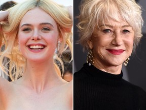 Elle Fanning (left) is going head-to-head with Helen Mirren (right) by developing a rival TV drama about the young Catherine The Great.