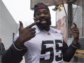 Ottawa Redblacks offensive lineman SirVincent Rogers.