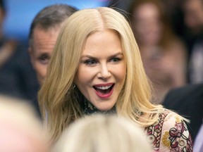 Nicole Kidman arrives on the red carpet for the premiere of the film "The Killing of a Sacred Deer" during the 2017 Toronto International Film Festiva,l in Toronto on Saturday, September 9, 2017. A crime thriller starring Nicole Kidman and Regina native Tatiana Maslany will compete for a $25,000 jury prize at this year's Toronto International Film Festival.