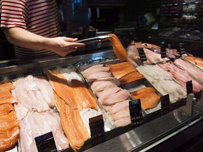A seafood counter is shown at a store in Toronto on Thursday, May 3, 2018. A new study suggests nearly half of seafood sold in Canadian grocery stores and restaurants is mislabeled.