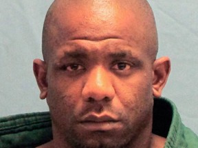 This undated file photo released by the Pulaski County Sheriff's Office in Little Rock, Ark., shows Gary Eugene Holmes, who was convicted by a jury Wednesday, Aug. 22, 2018, of first-degree murder and terrorist threatening in the December 2016 death of Acen King. (Pulaski County Sheriff's Office via AP, File)