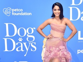 Vanessa Hudgens attends the premiere of LD Entertainment's "Dog Days" at Westfield Century City on August 5, 2018 in Century City, Calif.  (Frazer Harrison/Getty Images)