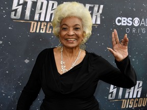 Nichelle Nichols arrives for the premiere of CBS's 'Star Trek: Discovery' at The Cinerama Dome in Hollywood, California on September 19, 2017.