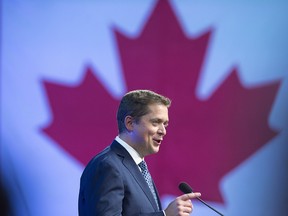 Conservative Party of Canada leader Andrew Scheer delivers remarks at the party's national policy convention in Halifax on Friday, Aug. 24, 2018. THE CANADIAN PRESS/Andrew Vaughan