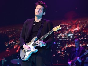 John Mayer, an American singer-songwriter and guitarist in concert at Rogers Place in Edmonton Tuesday, April 17, 2017. (Ed Kaiser/Postmedia)