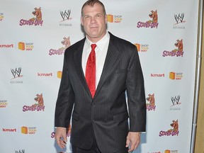 WWE Wrestler Kane attends the "Scooby Doo! WrestleMania Mystery" New York Premiere at Tribeca Cinemas on March 22, 2014 in New York City. (Mike Coppola/Getty Images)