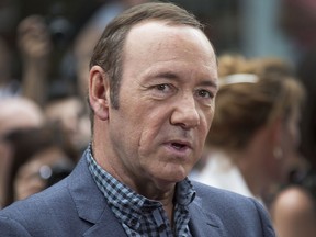 In a Monday, June 9, 2014 file photo, U.S. actor Kevin Spacey arrives for the European Premiere of Now, at a cinema in central London.