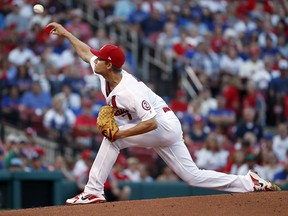 St. Louis Cardinals pitcher Luke Weaver throws during against the Chicago Cubs on Friday, July 27, 2018, in St. Louis. (AP Photo/Jeff Roberson)