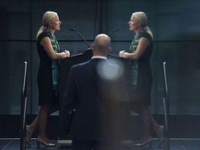 Environment and Climate Change Minister Catherine McKenna holds a press conference at Carleton University in Ottawa on Wednesday, Aug. 29, 2018, to announce funding for projects to prepare Canada for connected and automated vehicles and for research and development to reduce air emissions from rail transportation.