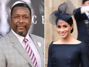Wendell Pierce and Meghan Markle. (Photo by Chris Pizzello/Invision/AP, File and CHRIS J RATCLIFFE/AFP/Getty Images)