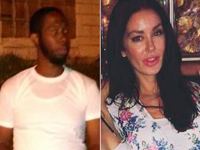 Police are searching for Andre Melton. left, wanted for burglary at the apartment of murdered Playboy model Christina Carlin-Kraft. (Photos from Facebook and courtesy of the Kraft family via AP)