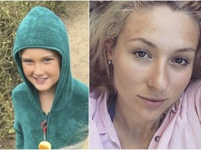 This combination of undated photos released by the San Mateo County Sheriff's Office shows Audrey Rodrigue, right, and her daughter Emily, of Canada, who were been reported missing but have since been found safe. (San Mateo County Sheriff's Office via AP)