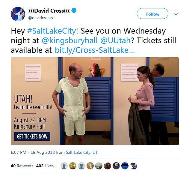 David Cross deeply offends Utah university with Mormon underwear