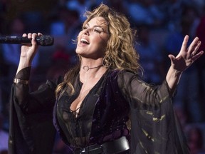 Shania Twain performs at the opening night ceremony of the U.S. Open tennis tournament at the USTA Billie Jean King National Tennis Center on Monday, Aug. 28, 2017, in New York.