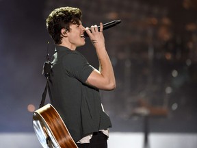 Shawn Mendes performs at Wango Tango at Banc of California Stadium on Saturday, June 2, 2018, in Los Angeles. (Chris Pizzello/The Canadian Press)