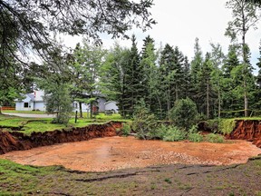 A sinkhole is shown in Oxford, N.S. on Aug.27, 2018 in a handout photo.