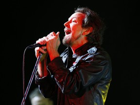 Eddie Vedder of Pearl Jam performs at the Air Canada Centre in Toronto, Ont. on Tuesday, May 10, 2016. (Stan Behal/Toronto Sun)