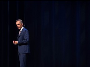 Jordan Peterson delivers a lecture to a large crowd at the Conexus Arts Centre on Lakeshore Drive.