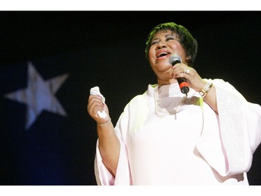 In this June 4, 2005 file photo, Aretha Franklin performs at the McDonald's Gospelfest 2005 in New York. The event celebrates gospel music and features a talent competition for choirs, steppers, praise dancers and soloists. A person close to Fran