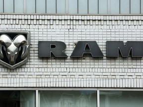 The Ram logo at a dealership in Pittsburgh on Jan. 12, 2017. (AP Photo/Gene J. Puskar)