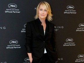 Robin Wright attends a photocall during the 70th annual Cannes Film Festival in Cannes, France, on May 18, 2017.