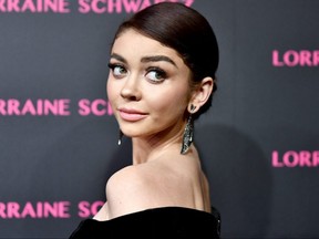 Sarah Hyland attends Lorraine Schwartz launches The Eye Bangle, a new addition to her signature Against Evil Eye Collection in West Hollywood, Calif., March 13, 2018.