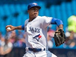 Starter Marcus Stroman was forced to leave the game due to a blister.