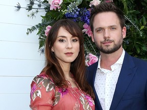 Troian Bellisario and Patrick Adams attend This Bar Saves Lives Press Launch Party at Ysabel on April 5, 2018 in West Hollywood, Calif. (Phillip Faraone/Getty Images)