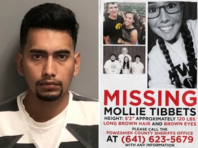 Cristhian Bahena Rivera (L) is charged with first-degree murder in the death of Mollie Tibbetts, who disappeared July 18 from Brooklyn, Iowa.
(AP Photos/Iowa Department of Public Safety/Charlie Neibergall)