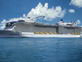 This computer-generated image provided by the Royal Caribbean International cruise line shows its forthcoming ship, Quantum of the Seas. (AP Photo/Royal Caribbean International)
