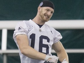 Argonauts wide receiver Brian Jones during practice at Downsview Park in Toronto on June 4, 2017.