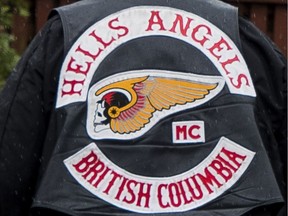 The jacket of a Hells Angels member is pictured in this file photo.