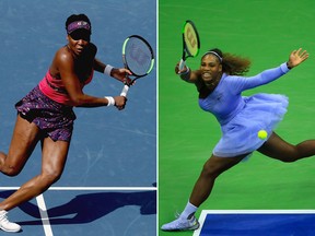 Venus Williams (L) will face her sister Serena Williams in the third round of the U.S. Open.  (Matthew Stockman/Getty Images/Chris Trotman/Getty Images for USTA)