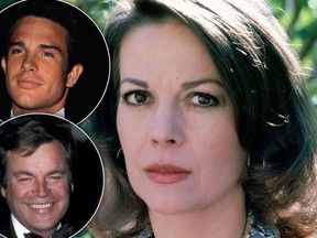 Natalie Wood, Warren Beatty (top inset) and Robert Wagner (bottom inset) are seen in file photos.