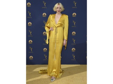 Gwendoline Christie arrives at the 70th Primetime Emmy Awards on Monday, Sept. 17, 2018, at the Microsoft Theater in Los Angeles.
