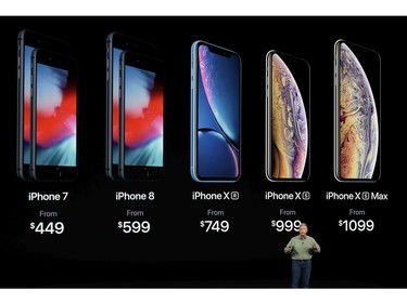 Phil Schiller, Apple's senior vice president of worldwide marketing, speaks about the new Apple iPhone XS, iPhone XS Max and the iPhone XR at the Steve Jobs Theater during an event to announce new Apple products Wednesday, Sept. 12, 2018, in Cupertino, Calif.