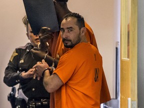 In this Feb. 7, 2018, file photo, Manuel Orrego-Savala walks out of a courtroom in Indianapolis. (Mykal McEldowney/The Indianapolis Star via AP, File)