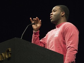 This March 24, 2014, photo provided by Harding University in Searcy, Ark., shows Botham Jean, speaking at the university.