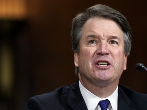 Supreme court nominee Brett Kavanaugh testifies before the Senate Judiciary Committee on Capitol Hill in Washington, Thursday, Sept. 27, 2018.