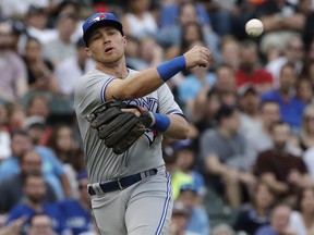 Toronto Blue Jays third baseman Brandon Drury is likely out for the season. (AP)