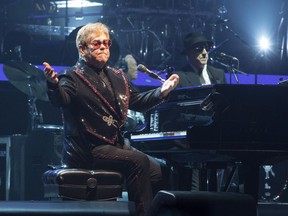 Elton John performs in concert during the opening night of his "Farewell Yellow Brick Road World Tour" at the PPL Center on Saturday, Sept. 8, 2018, in Allentown, Pa.