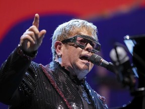 Singer/songwriter Elton John performs onstage during his "Farewell Yellow Brick Road" final tour at Capital One Arena on Friday, Sept., 21, 2018, in Washington, D.C.