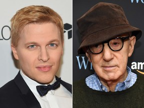 Ronan Farrow and Woody Allen. (Getty Images)