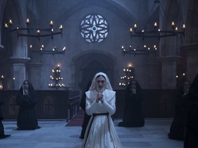 This image released by Warner Bros. Pictures shows Sandra Teles in a scene from "The Nun."