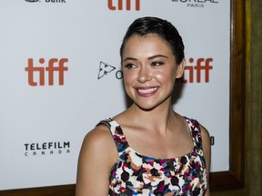Actor Tatiana Maslany arrives ahead of the screening of "Destroyer" during the Toronto International Film Festival in Toronto, on Monday, September 10, 2018.