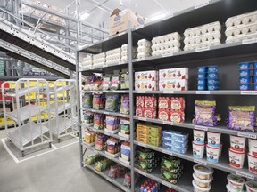 The inside of the Food X facility is pictured in Burnaby, B.C., Wednesday, Sept, 26, 2018. Food X is the joined partnership of SPUD delivers with Loblaw and Walmart making the online home delivery more obtainable.