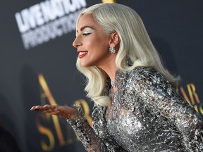 Lady Gaga attends the premiere of "A Star Is Born" at the Shrine Auditorium in Los Angeles on Sept. 24, 2018.