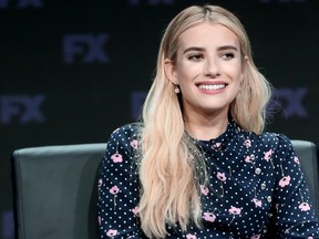 Emma Roberts speaks onstage at the 'American Horror Story: Apocalypse' panel during the FX Network portion of the Summer 2018 TCA Press Tour at The Beverly Hilton Hotel on August 3, 2018 in Beverly Hills, California. (Frederick M. Brown/Getty Images)
